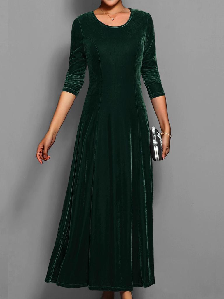 2025 Europe Velvet Dress: Elegant Spring/Autumn Women's Style