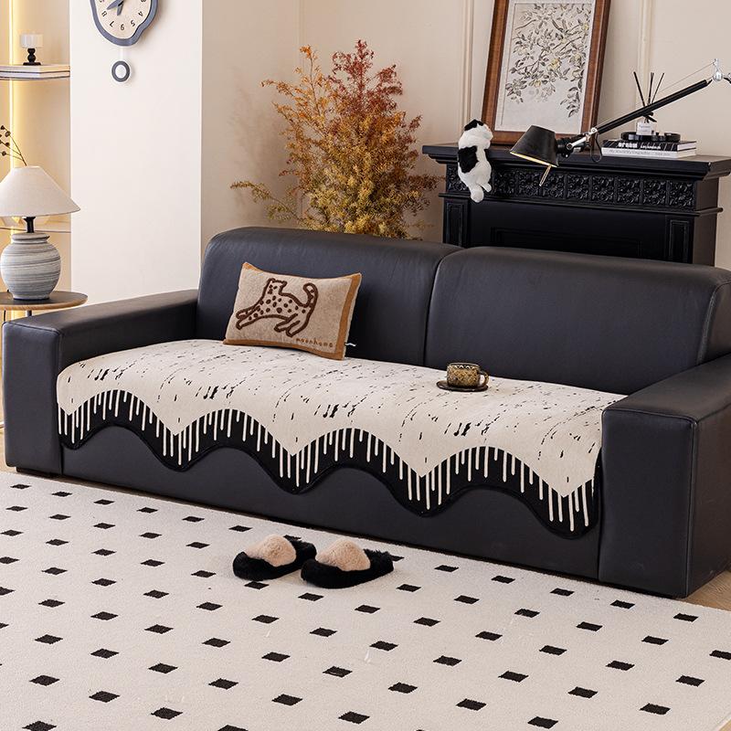 New Sofa Cushion, Universal Sofa Cover For All Seasons, High-End Fixed One-Piece Straight Row Sofa Cushion