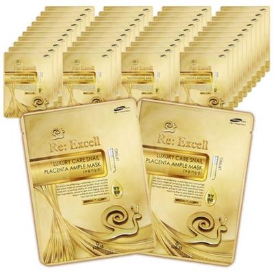 Re-Excel Snail Collagen Mask Pack Sheet, 1 Pack, 40 Pieces