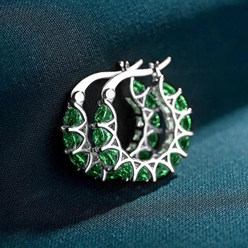 Brilliant Round Zirconia Hoop Earrings For Women  Color/Gold Color Small  Circle Versatile Fashion Accessories