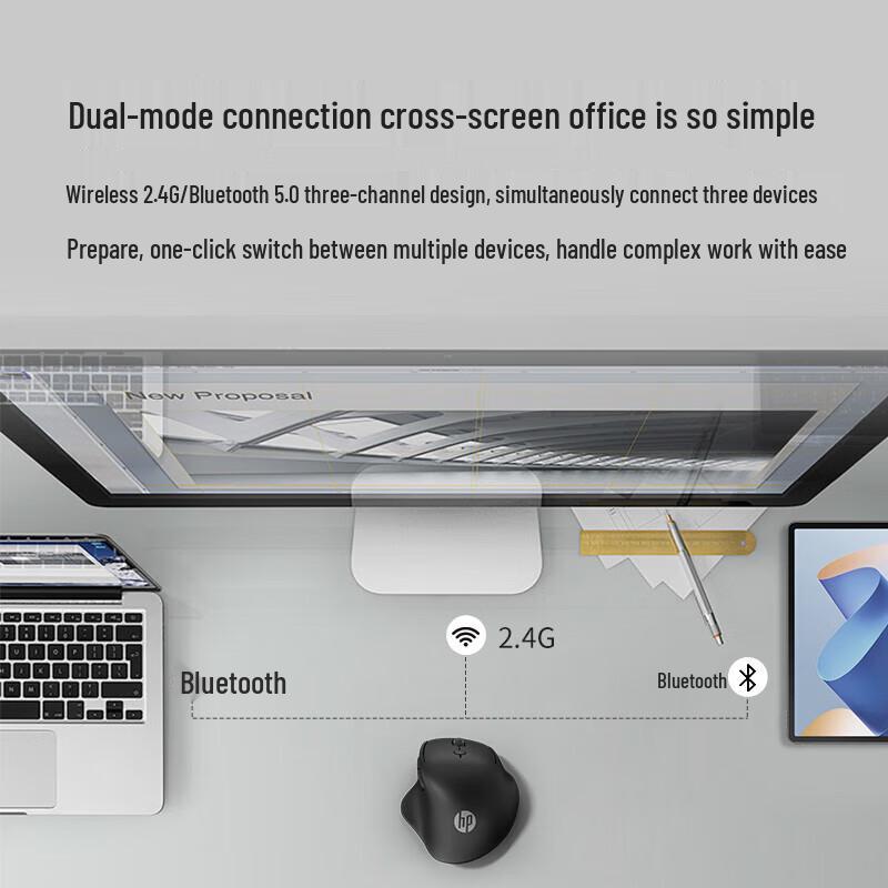 HP Engineer1 Ergonomic Dual-Mode Wireless Mouse