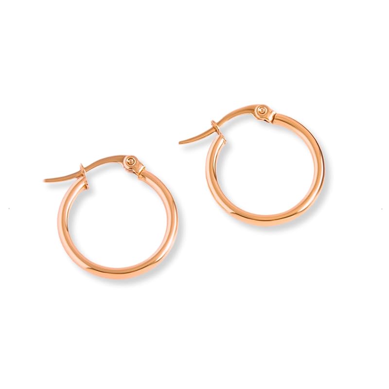 

[Petit-Germe] petit gelme hoop earrings stainless 316L 20mm pink gold color P1025
