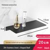 Gunmetal Gray Wall-Mounted Bathroom Shelf - 304 Stainless Steel Vanity Mirror Front Storage Rack