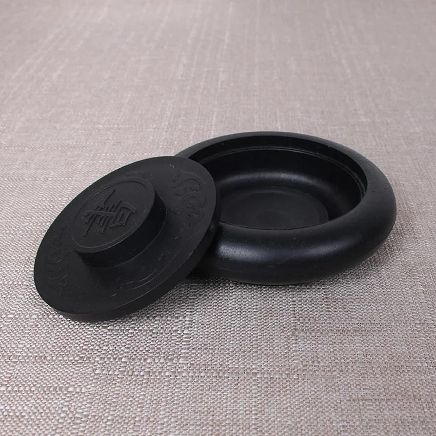 Tai Chi Shape 4 Inch Chinese Inkstone Rectangle Calligraphy Ink Stone Student Ink Well With Cover Inkwell Grinding Ink-Well
