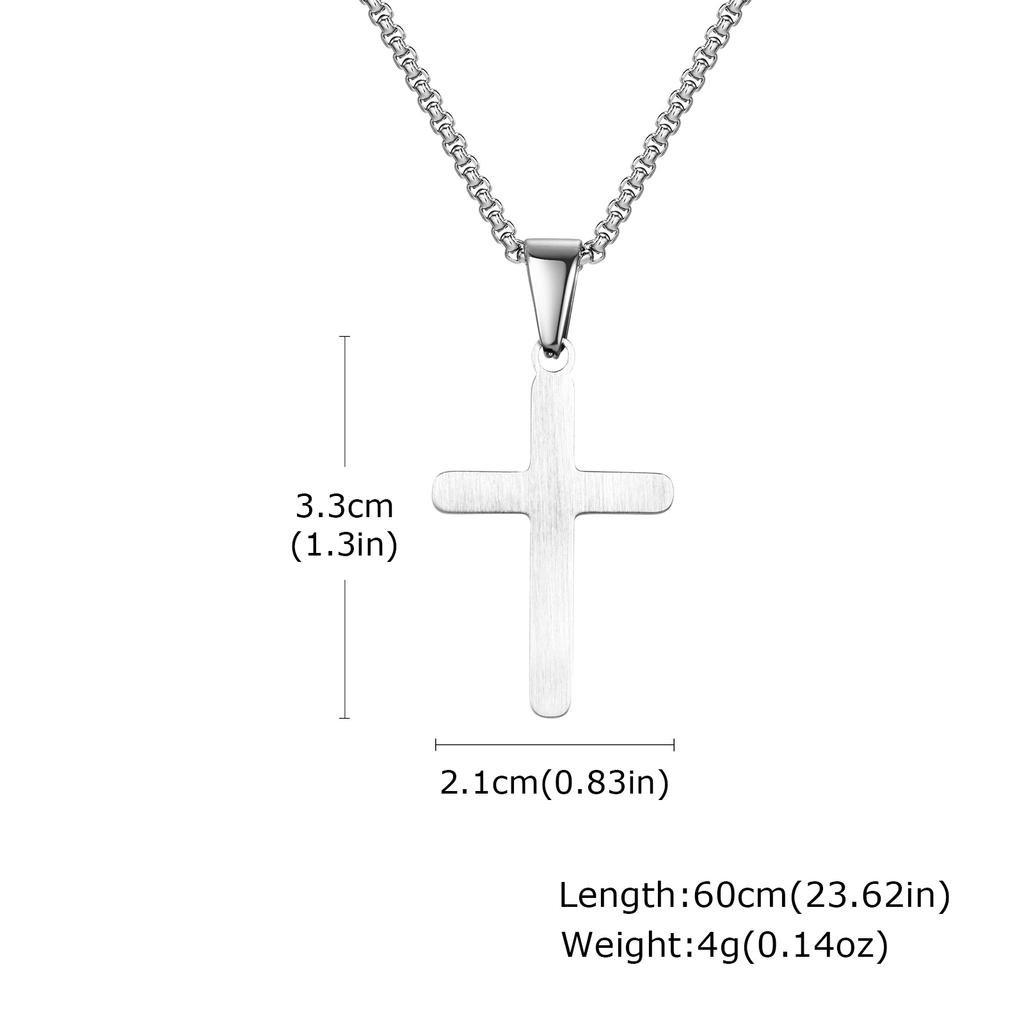 Cross Pendant Necklaces for Men Boys,Stainless Steel Link Chain Necklaces,Classic Jewelry Accessories Gifts