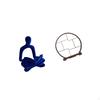 Abstract Thinker Figurine Sculpture And Wood Display Stand Combination for Office Bar Wedding Home