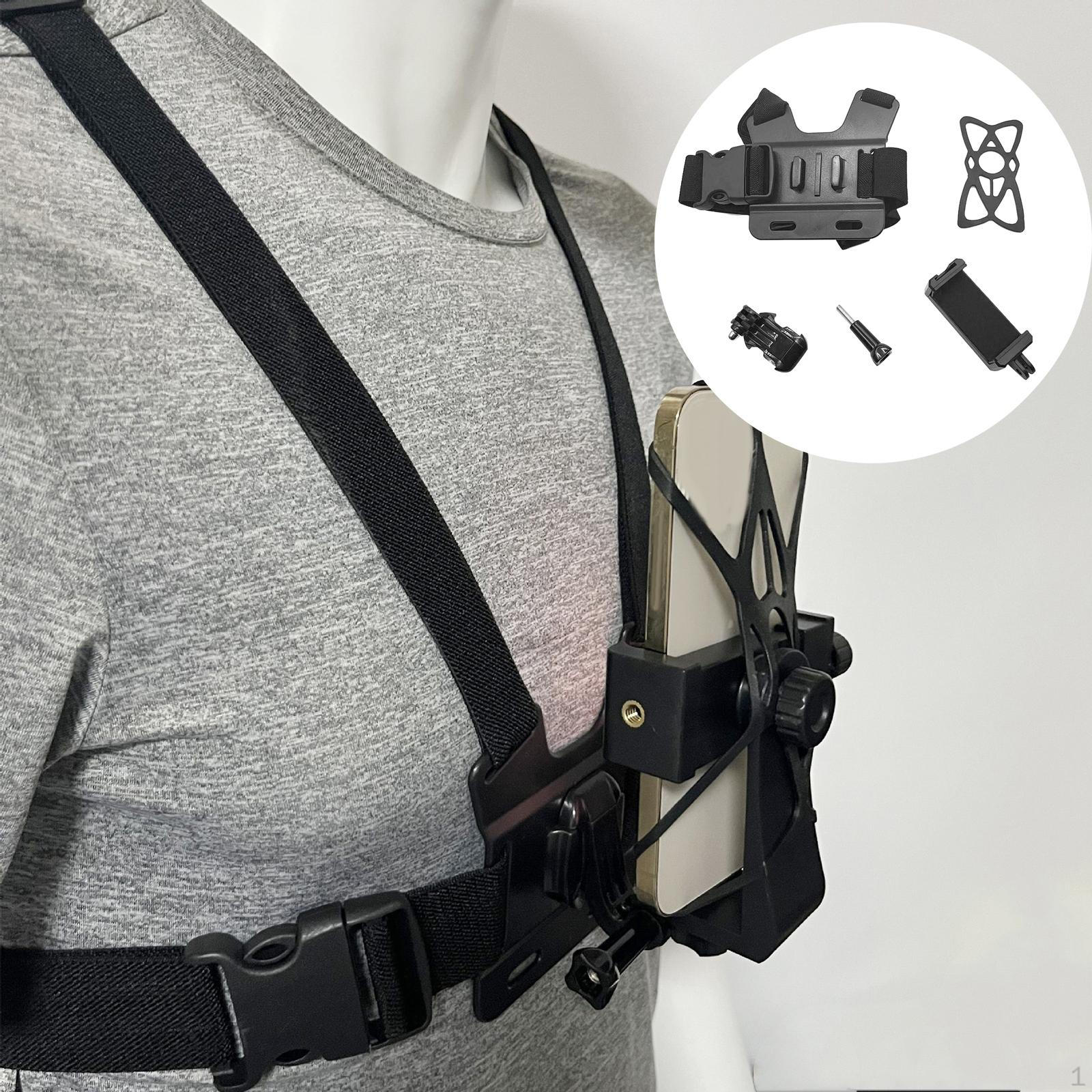 

Нагрудный держатель для экшн-камеры, портативный кронштейн для записи видео и съемок, регулируемый телефон fixed