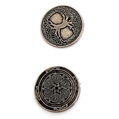 Elvish Silver Metal Coin 1 Piece