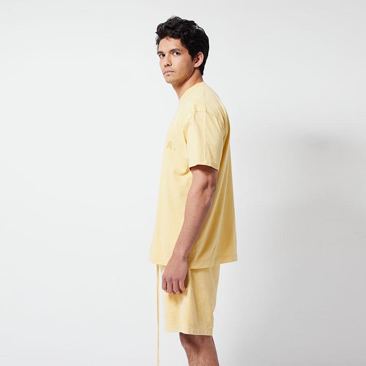 Fear of God Essentials Short-Sleeve Tee Light Tuscan Unisex Tops Yellow 125BT222002F