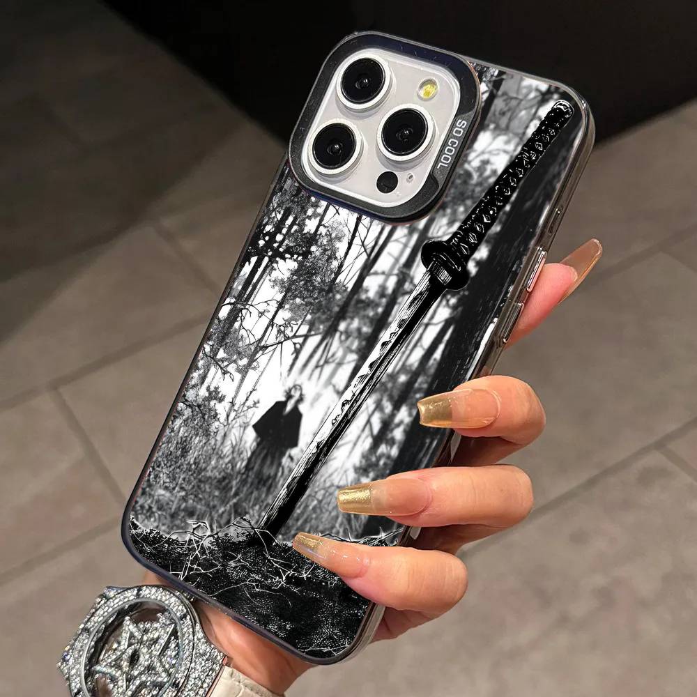 Miyamoto Vagabond M-Musashi Phone Case For iPhone 17,16,15,14,13,12,11 Plus,Pro Max,XS,Colorful Silver Phone case Funda Cover iPhone16promax