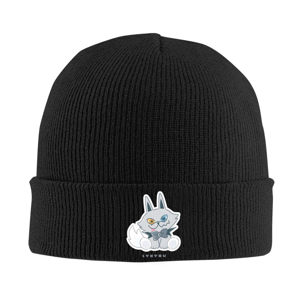 Cute Cartoon LYKN Lykyou Knitted Caps Women's Men's Beanie Autumn Winter Hat Acrylic Crochet Melon Cap