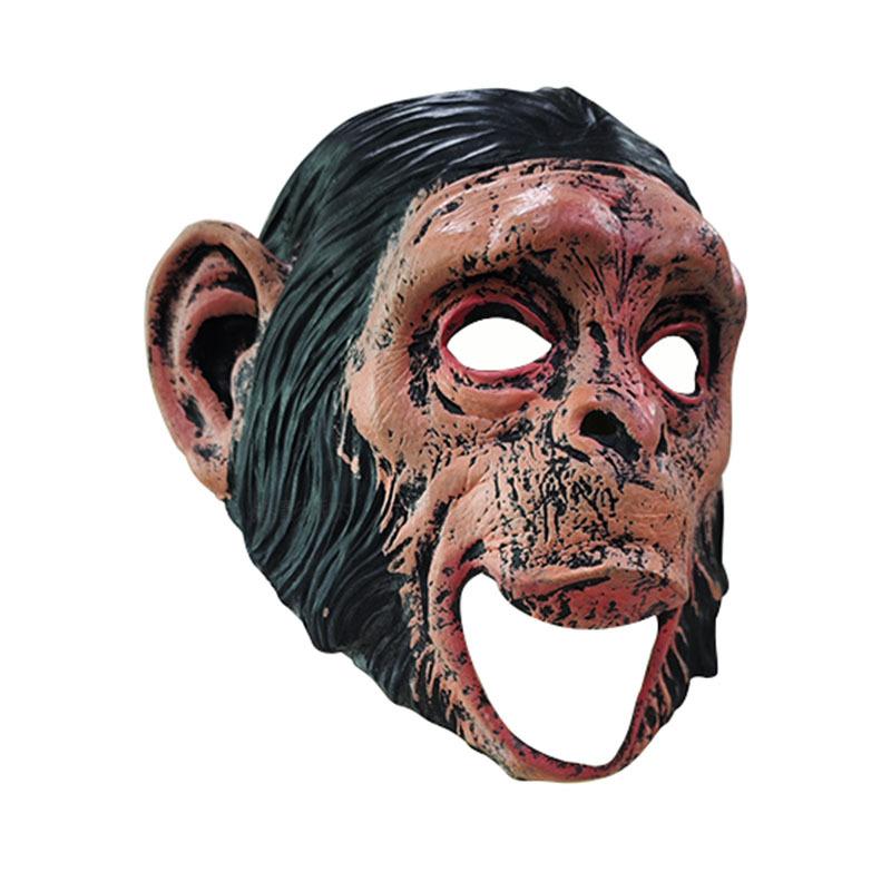 Monkey Latex Mask One size fits all adults красный