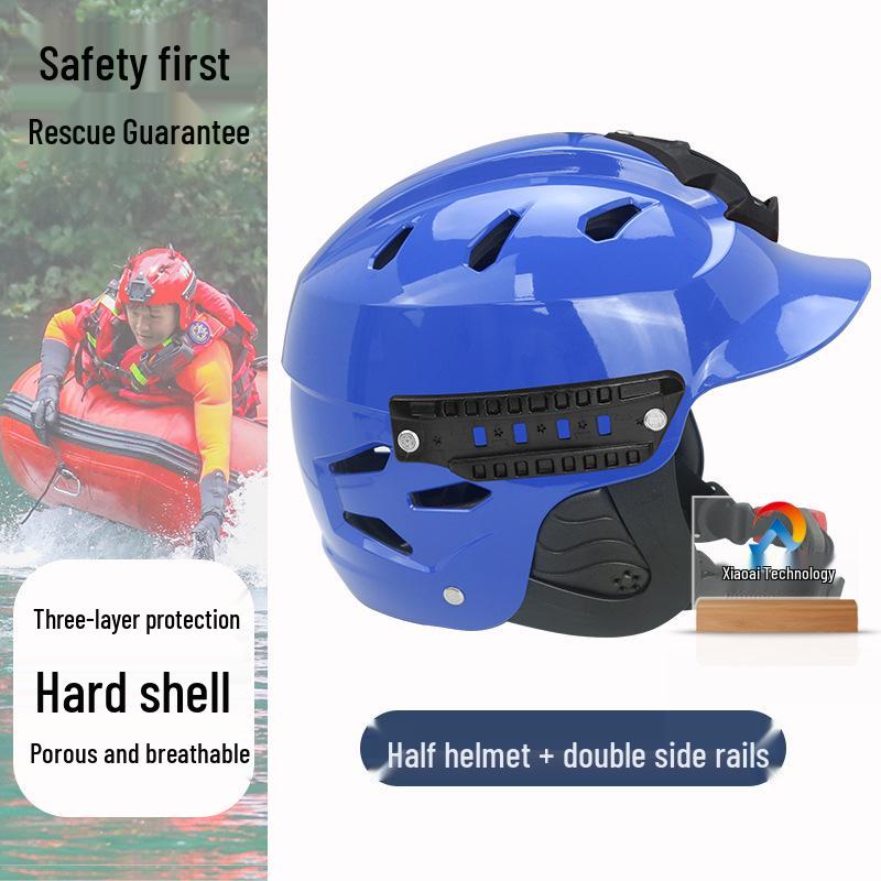 Marine Safety Helmet: Breathable, Impact-Resistant Full Face Protection for Water Sports and Flood Area Rescue.