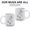 1pc 11oz White Ceramic Cup with Double-Sided Humor Print, Perfect for Home or Office Coffee, Lightweight Drinkware Gift for Men Women Friends
