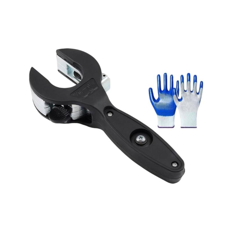 Ratcheting Tubing Cutter Pipe Cutting Tool Single Hand Operation With Protective Gloves for Cutting Copper and Metal