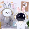 Night Lamp Astronaut Piggy Bank Large Capacity Space Rabbit Savings Bank  Coins Cash