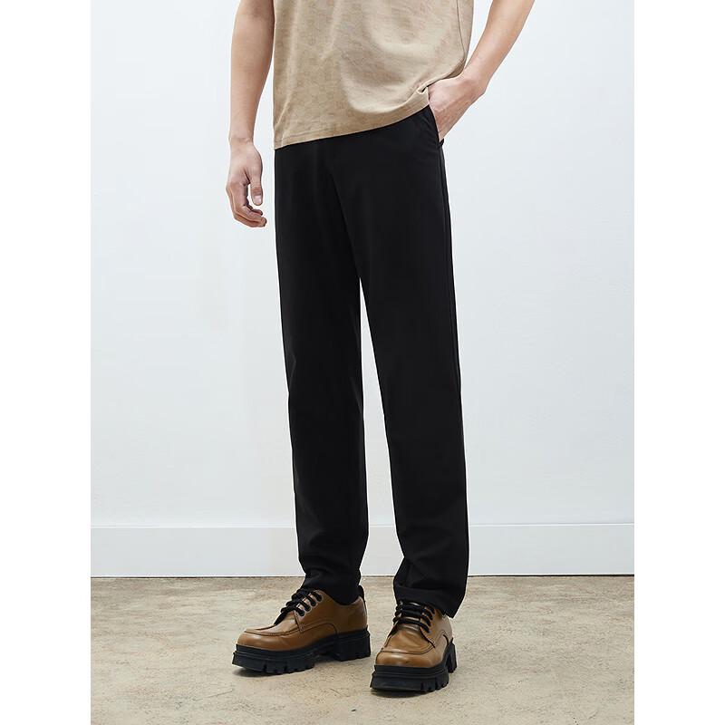 GXG Herren Schwarze Gerade Geschnittene Freizeithose