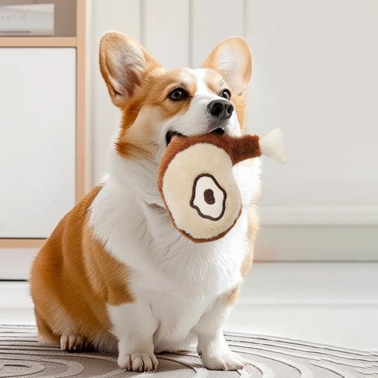 Quietschende Hundespielzeuge für kleine und mittlere Hunde Plüsch Bissfestes Kauspielzeug mit Geräusch Interaktives Haustierspielzeug zur Zahnpflege und gegen Langeweile