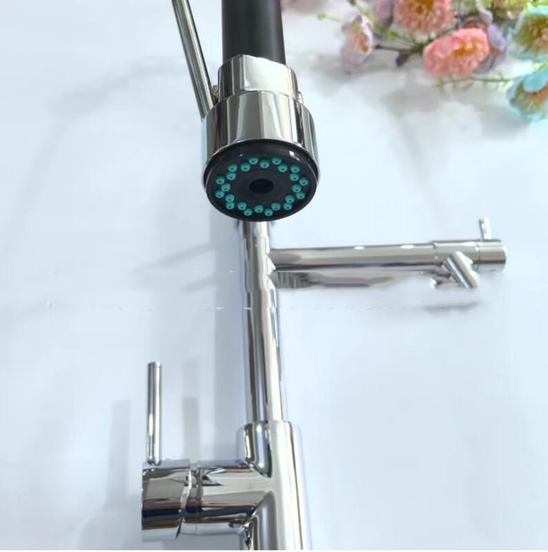 TLXT Commercial Style Pull-Out Kitchen Faucet