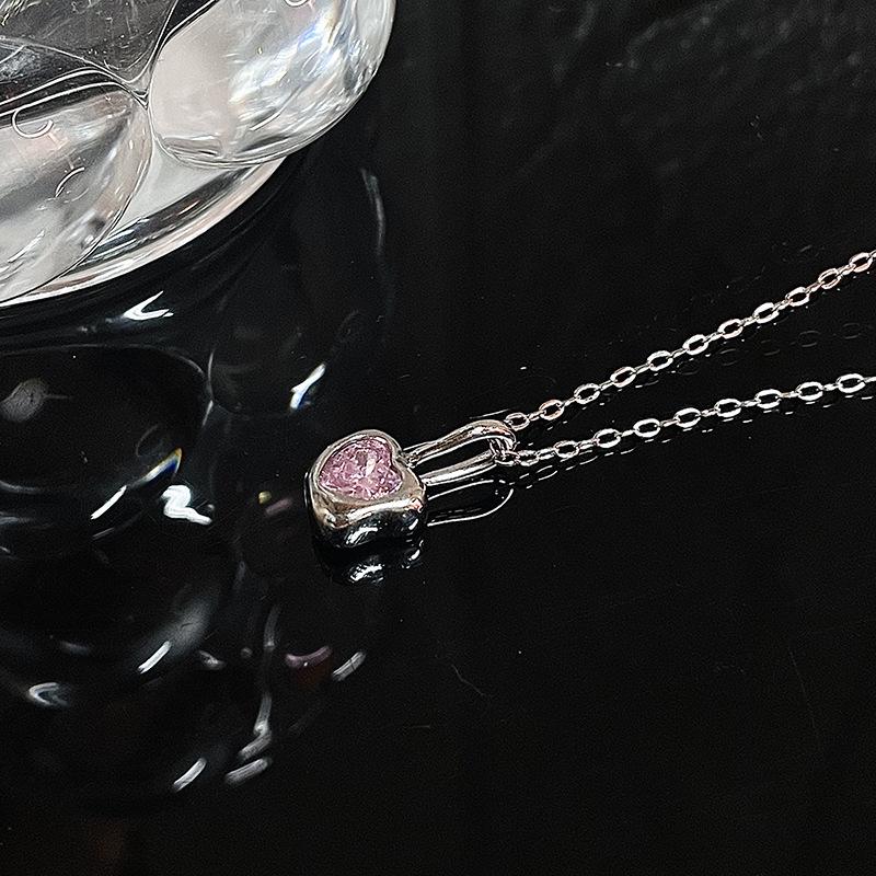 Love Zircon Necklace Refreshing Forest Niche Design Irregular Personality Fashion Necklace Clavicle Chain