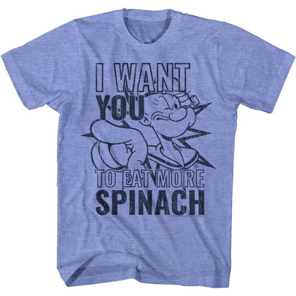 Popeye I Want You to Eat More Spinach Men T Shirt XXXXL