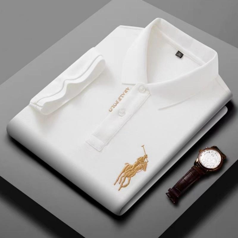 Men's 2026 Summer Embroidered Lapel Polo Shirt - Plus Size & Loose Fit