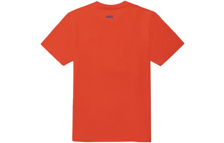 Vans T Shirts Women's Orange Crew Neck Moderate Straight Fit VN0A5F2E9D2