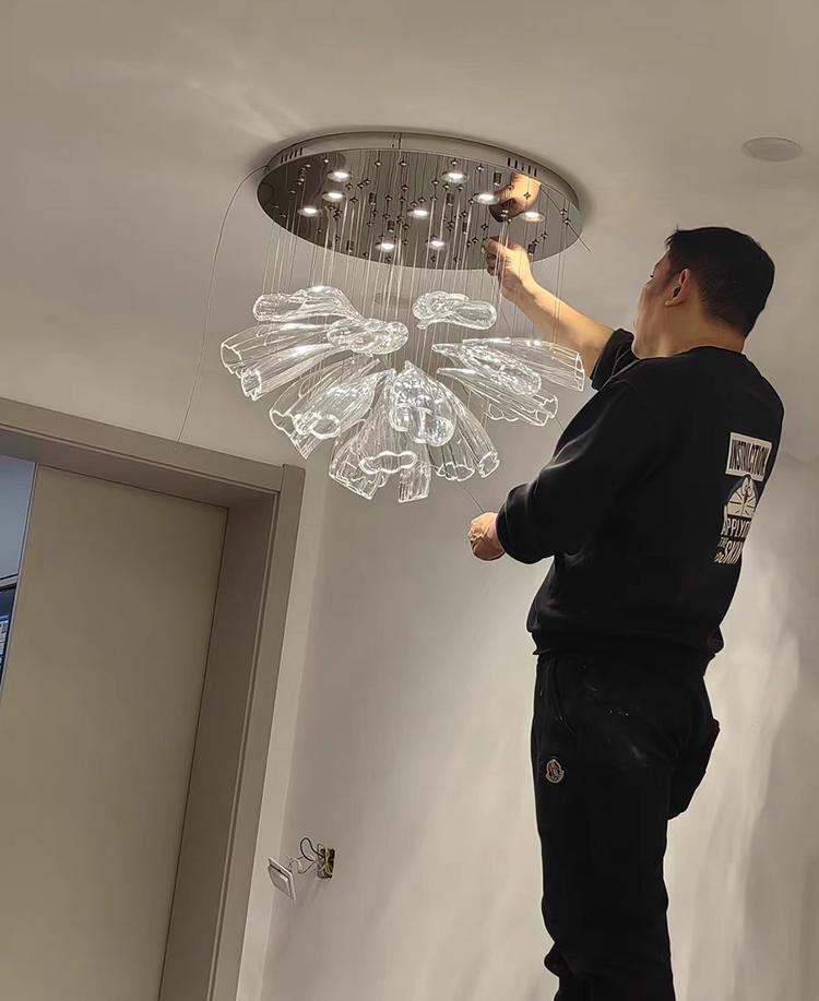 Luxury Crystal Ring Pendant Light for Living Room and Dining Spaces
