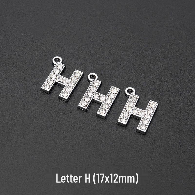 Alloy DIY English Letter & Number Necklace Pendant - Creative Jewelry & Handmade Accessories.