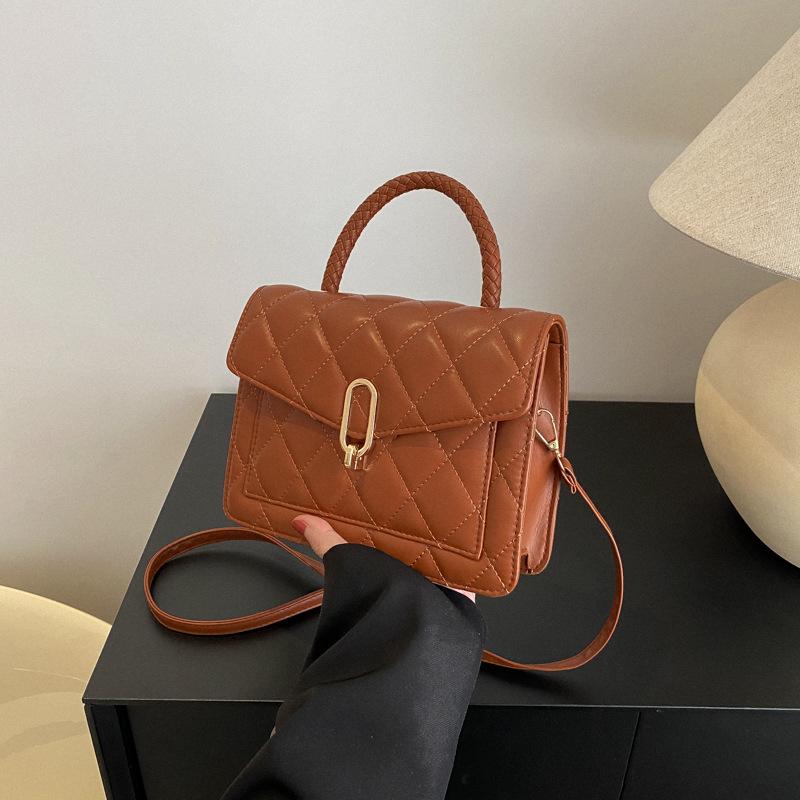 

Simple bag 2024 summer casual new fashion retro women s bag niche design personalized shoulder messenger bag women темно-коричневого кольору