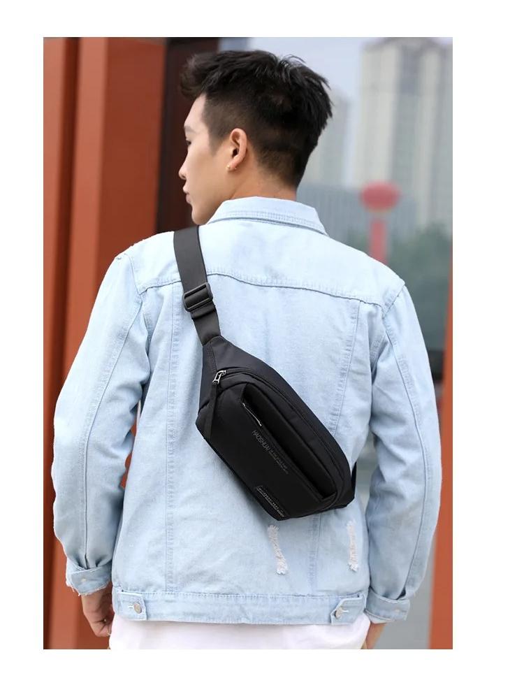 Waterproof Multi-functional Men's Chest Bag Outdoor Sports Waist Bag Travel Shoulder Bag Crossbody Sling Bags Handbag