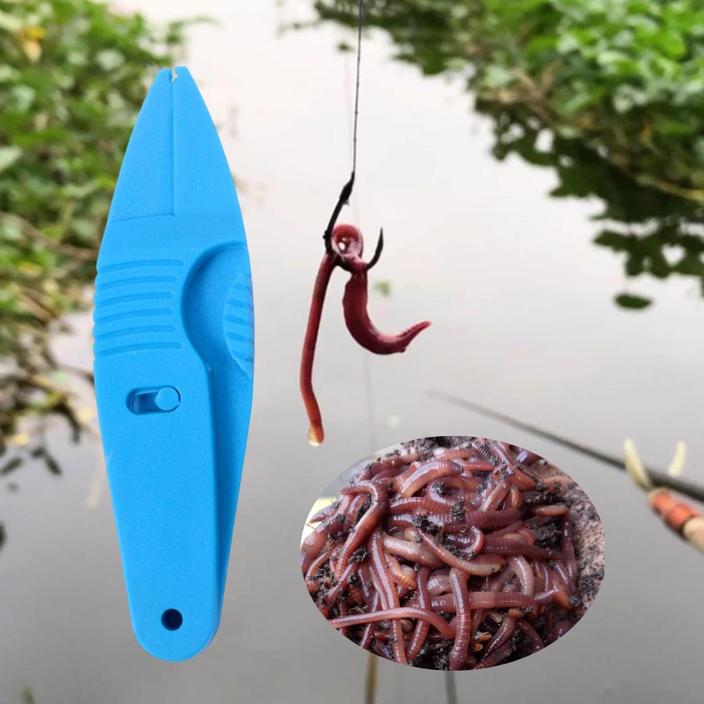 1PC Earthworm Clip Hook Fishing Equipment Sturdy Lightweight Fast Baiting Device Fishing Tackle Accessories Fishing Baits Holder