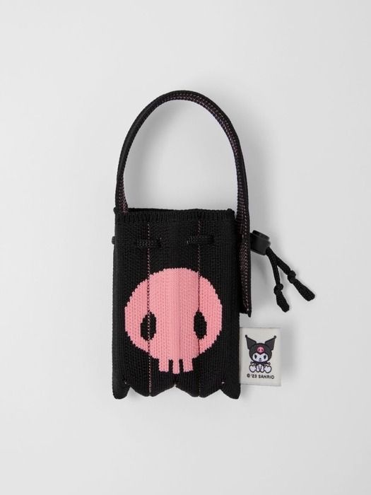 JOSEPH & STACEY Lucky Pleats Knit Nano Bag Kuromi Rich Black