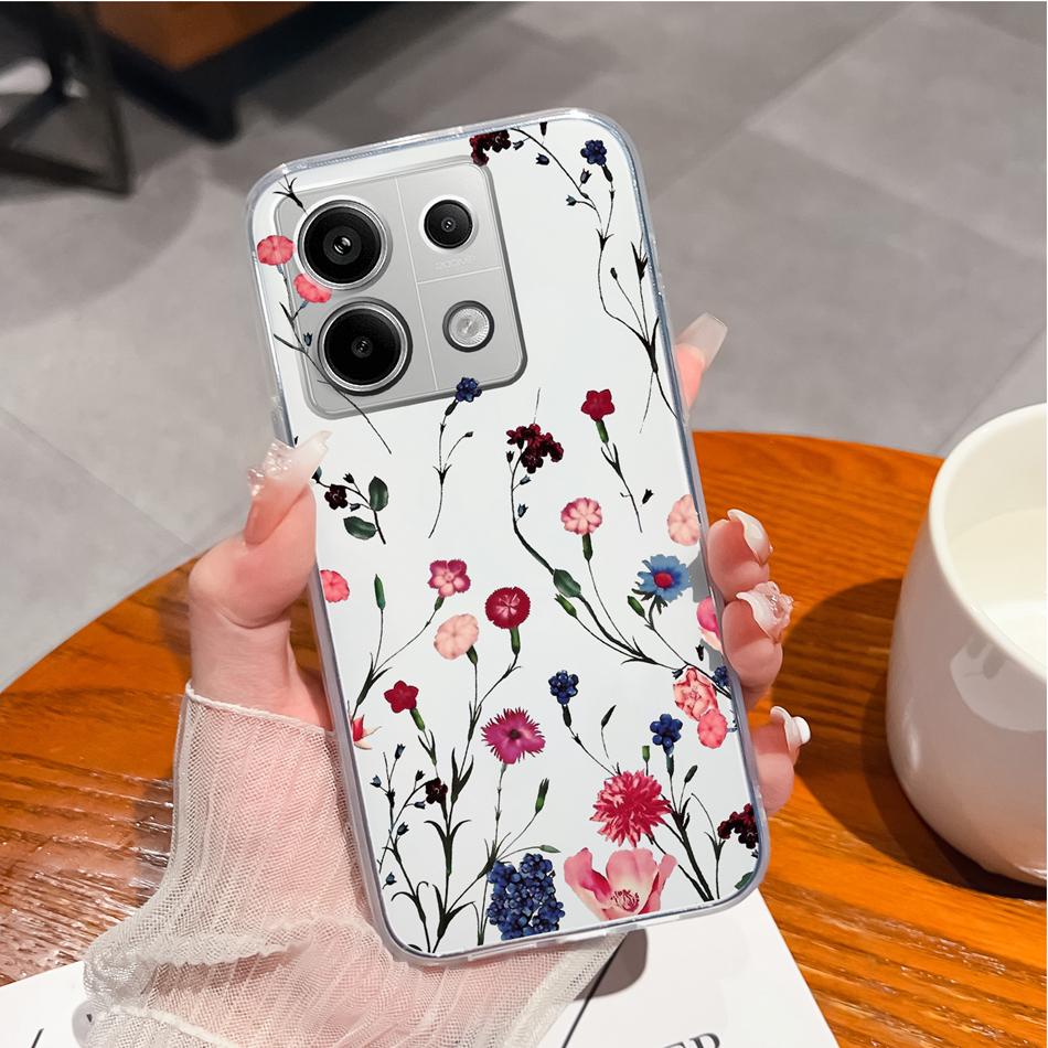 

For POCO X6 Pro Cases Creative Protector Soft Slim Silicone Clear Anti Choc Back Cover For POCO X6pro X 6 Pro Funda Coque Bumper POCO X6