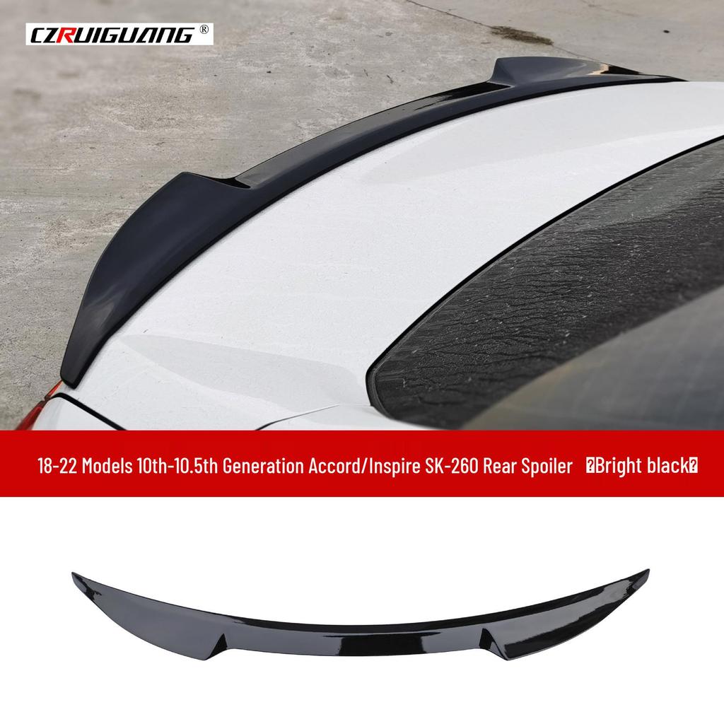 Compatible with 19 Honda Inspire/Accord Models: Front Lip, Side Skirts, Rear & Top Spoilers, Louvers Body Kit.