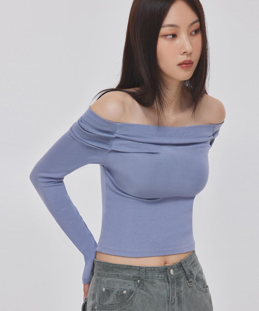 TOPGIRL Tucked Armhole Off-Shoulder Top_T326Tp121