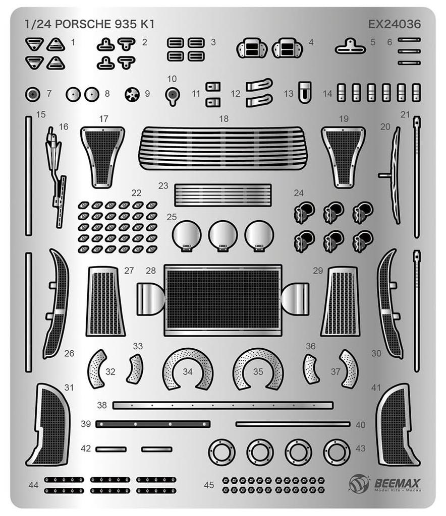 Porsche 935 Turbo 1979 Le Mans 24 Hours Race Winner Parts Plastic Model Parts EX24036 Platz/BEEMAX 1/24 Detail-Up (Automobile)