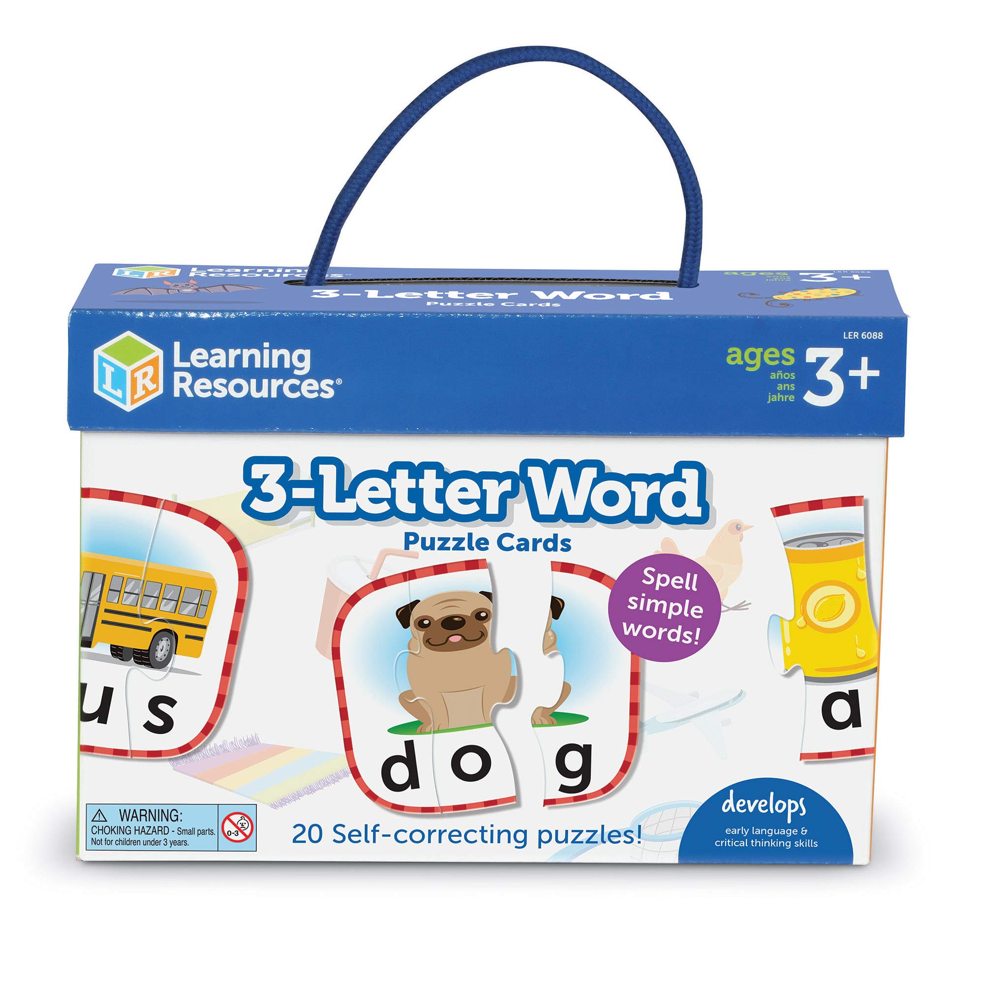 

Learning Resources Puzzle 3 for See Image Cards, Letters, English, Toddlers, LER6088, Authentic,