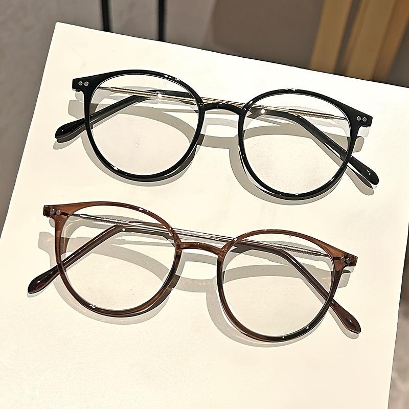 Blue Light Blocking Glasses Retro Oval Frame Clear Lens Computer Glasses Spectacles for Women Men