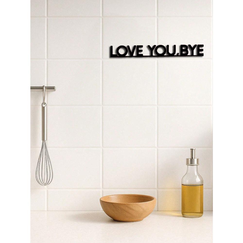 Metal Love You Goodbye Wall Art, Valentine's Day Gift, Modern Home Decor, No Tools Hanging Memorial for Couples