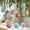 New Creative Christmas Ball Pendant Foam Bubble Xmas Tree Charm 8cm Reusable Bubble Balls Merry Christmas
