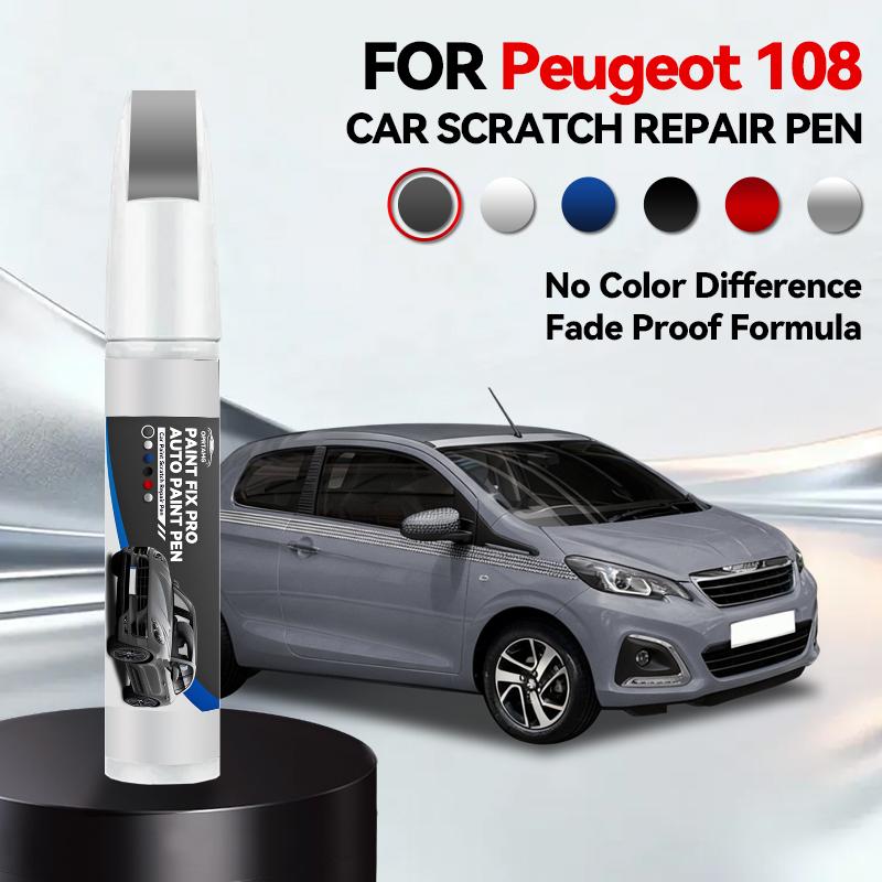 

Для Peugeot 108 1990-2026 Фарба-ремонтник Подряпин Автомобільні аксесуари своїми руками Чорний Білий Сріблястий Сірий Синій Червоний