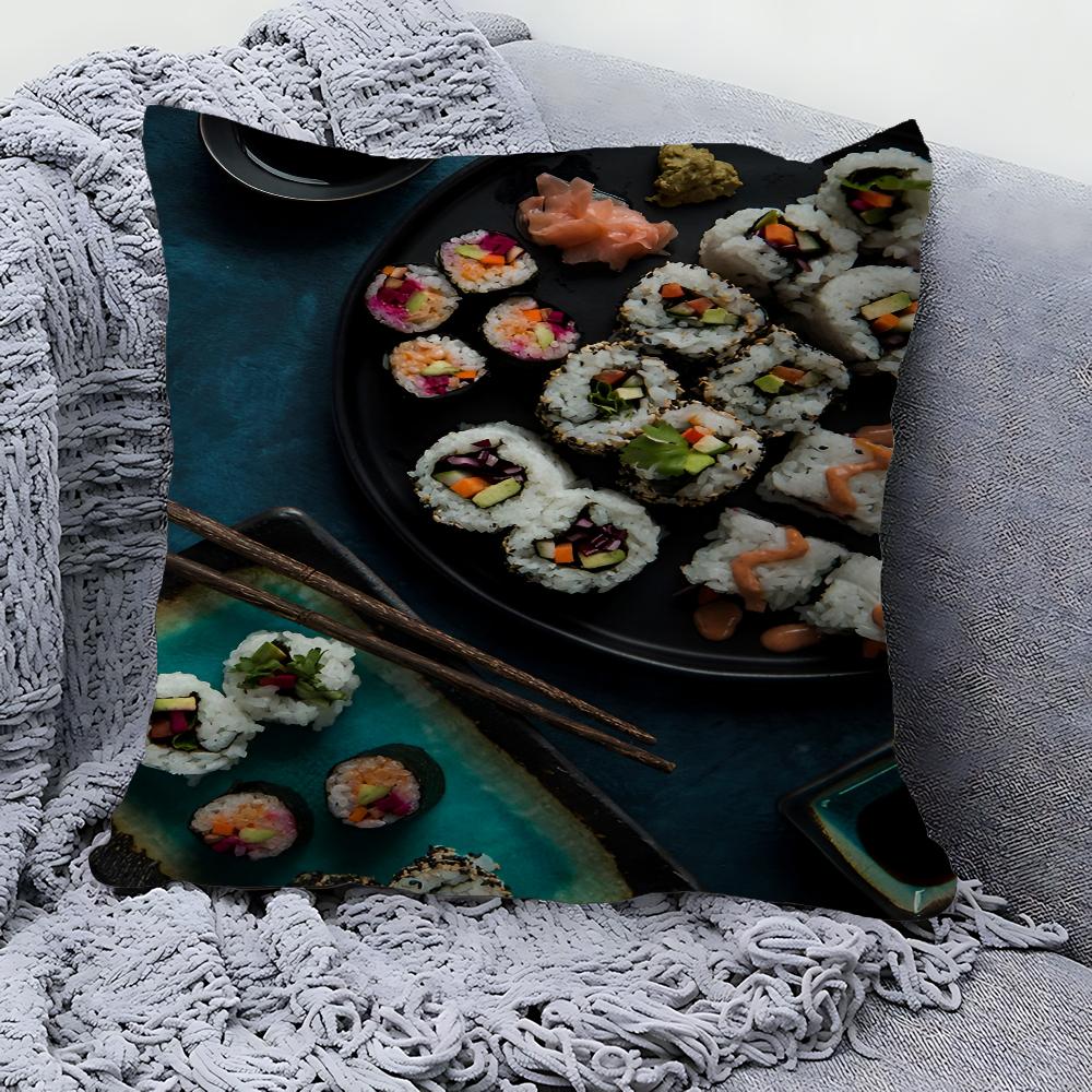 Japanese Delicious Sushi Pillowcases Home Bedding Decorative Pillow Cover Wedding Super Soft Pillow Case