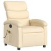 Vidaxl Reclining Massage Armchair, Cream, Fabric Upholstered