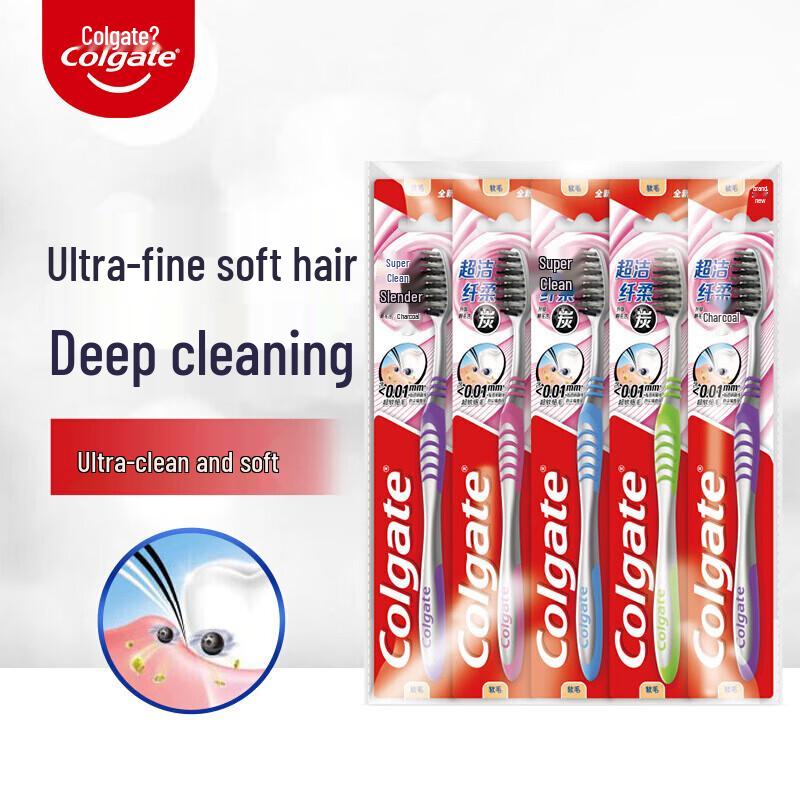 Colgate Super Clean Slim Zahnbürste mit weichen Borsten
