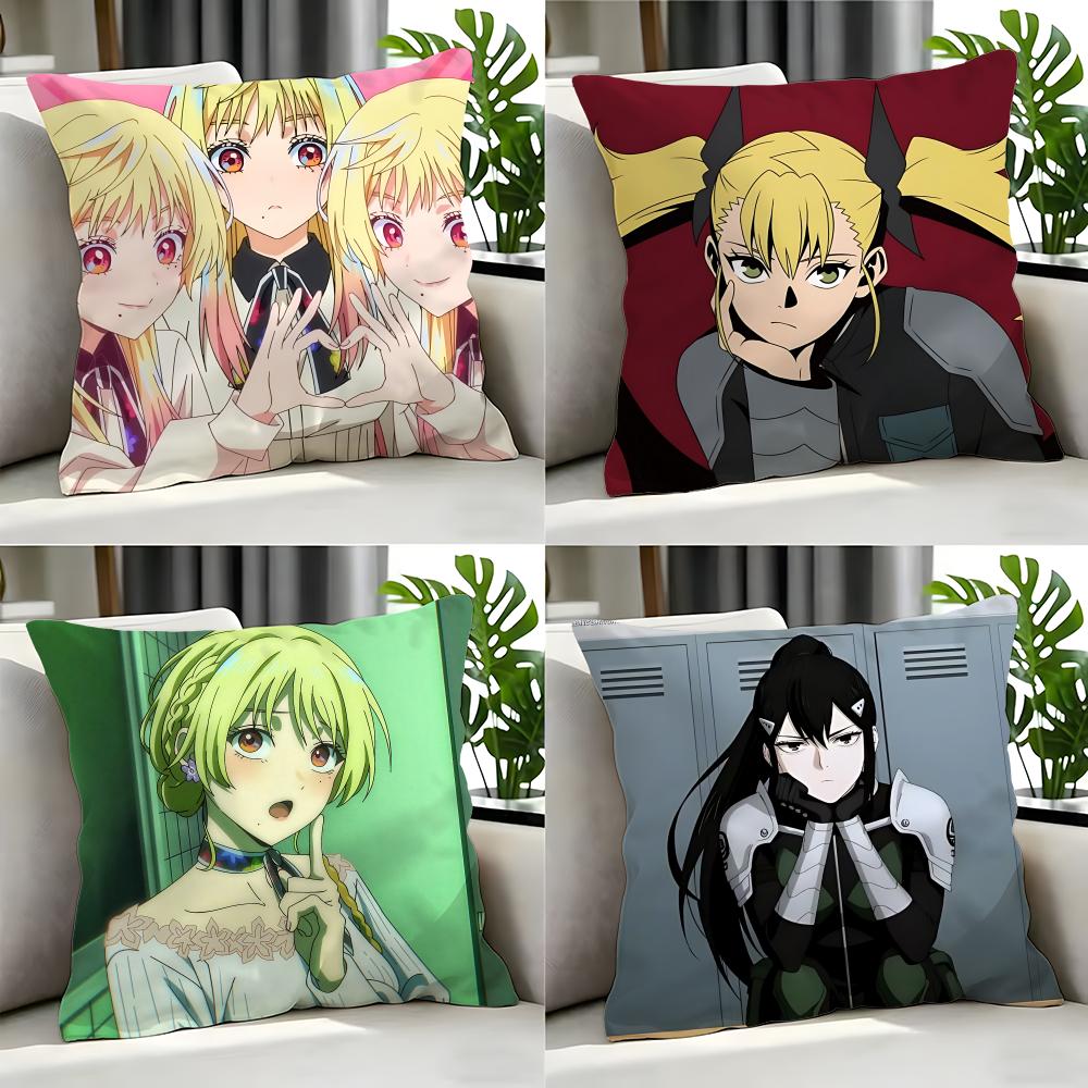 anime Kaiju No. 8 Cushion Cover Cushion Cover Set 4Pcs 50x50 45x45 40x40 Pillowcase Decorative Sofa Home Decor