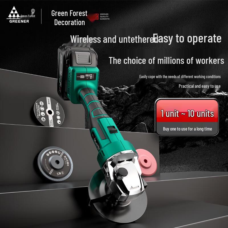 Green Forest Cordless Angle Grinder CN plug (adapter included)