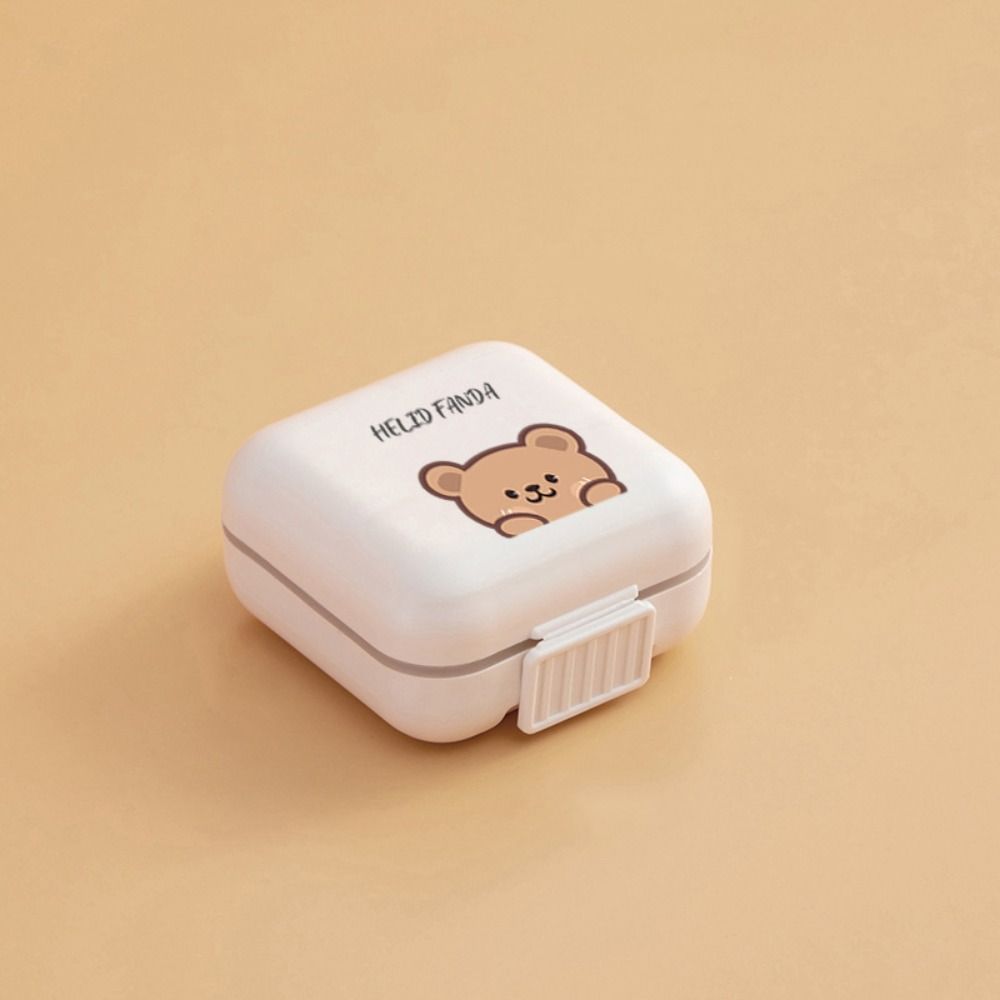 Plastic Pill Storage Box Sealed Medicine Box Cute Pill Organizer
