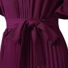 ZANZEA Vestido Casual de Mujer con Cuello Redondo, Color Sólido y Manga Corta