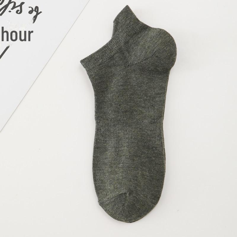 

Короткие мужские носки: Чистый хлопок, сезонный, модный, впитывающий пот, дезодорирующий, с глубоким вырезом, средней длины. One Size